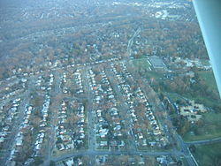 Aerial view of Garrett Park, Maryland, in January 2007.