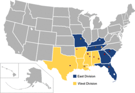Southeastern Conference (SEC) locations