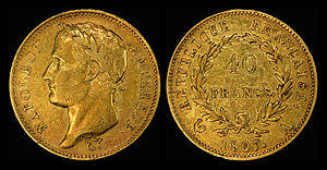 A 40-franc Napoléon from 1807