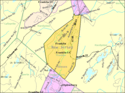 Census Bureau map of Franklin, New Jersey