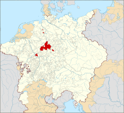 Hesse-Kassel within the Holy Roman Empire in 1618