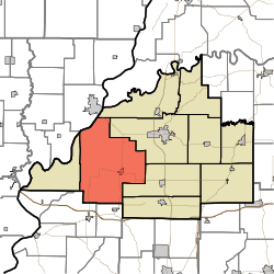 Location of Montgomery Township in Gibson County