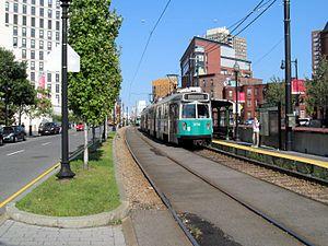 MBTA 3706 at Brigham Circle, September 2012.JPG