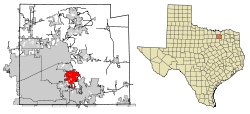 Location of Lucas in Collin County, Texas