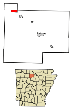 Location of Pindall in Searcy County, Arkansas.