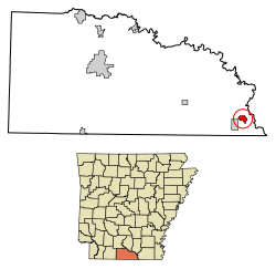 Location of Felsenthal in Union County, Arkansas.