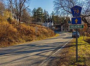 Dutchess County Route 78 sign near Hudson River at Tivoli, NY.jpg