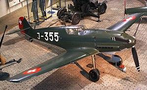 Swiss Messerschmitt Bf 109-E3 top left view.jpg