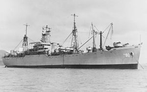 USS Whiteside (AKA-90) anchored in San Francisco Bay c1948.jpg