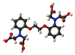 Ball-and-stick model of the BAPTA molecule