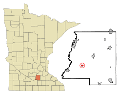 Location of Cleveland, Minnesota