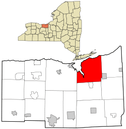 Location in Wayne County and the state of New York.