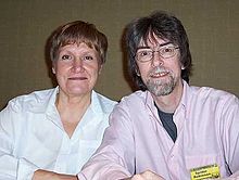 Spider Robinson with wife Jeanne Robinson at the 2004 Necronomicon.