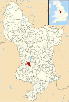 Derbyshire UK parish map highlighting Bradley.svg