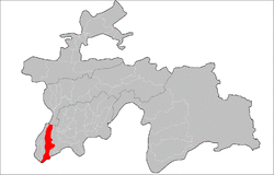 Location of the district in Tajikistan