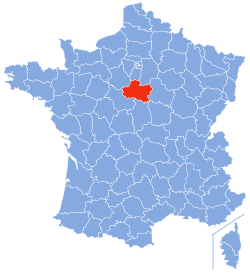 Location of Loiret in France