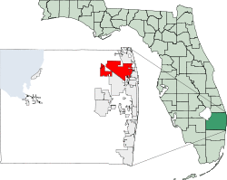 Map of Florida highlighting Palm Beach Gardens.svg