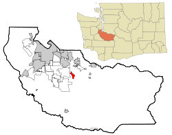 Location of Orting, Washington
