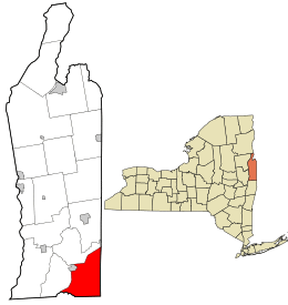Location in Washington County and the state of New York.
