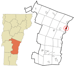 Location in Windsor County and the state of Vermont.