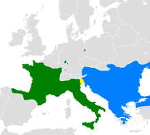 Distribution of Lacerta bilineata and Lacerta viridis.png