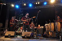 Will Holland with his Quantic Soul Orchestra, NYC (2009).jpg