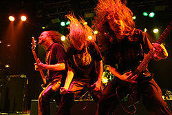 Asphyx, during a concert in London (2007)