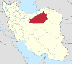 Location of Semnan Province in Iran