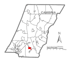 Location within Cambria County