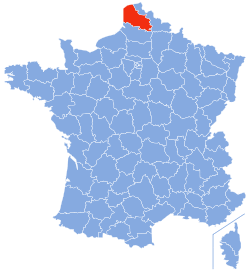 Location of Pas-de-Calais in France