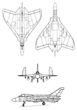 Douglas F4D Skyray line drawings.svg