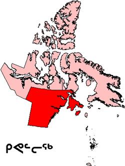 Location of the Kivalliq Region in Nunavut