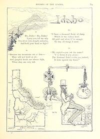 Early depiction of Idaho with rhyme