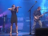 Ann Marie Calhoun appearing with Steve Vai September 2007.