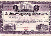 C.Brewer and Company Specimen Stock Certificate, made by American Bank Note Co..jpg