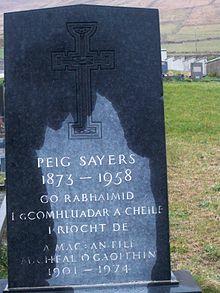 Headstone of Peig Sayers