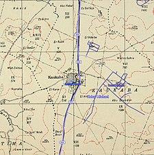 Historical map series for the area of Kawkaba (1940s with modern overlay).jpg