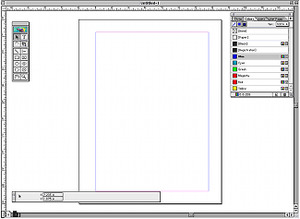 PageMaker 7.0 running on Mac OS 9