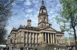 Bolton Town Hall, the seat of Bolton's borough council
