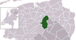 Highlighted position of Noordenveld in a municipal map of Drenthe