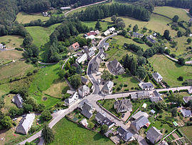 An aerial view of Champagnac-la-Noaille