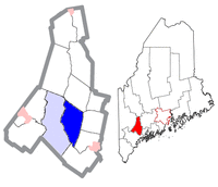 Location of Lewiston, Maine, U.S.