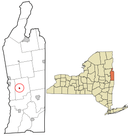 Location in Washington County and the state of New York.