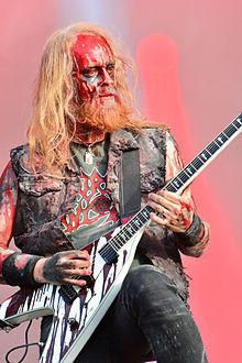 Anders Nyström playing with Bloodbath in 2015