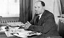 Yakub Kolas in office.jpg