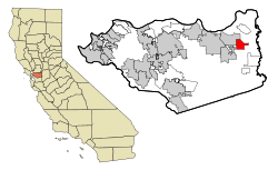 Location in Contra Costa County and the state of California