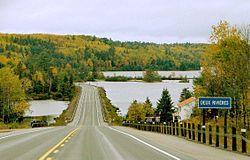 Highway 17 and Ottawa River at Deux-Rivières