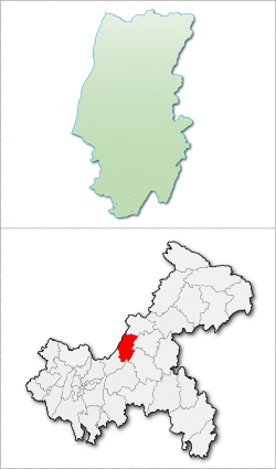 Location of Dianjiang County in Chongqing