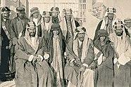 Abdulaziz ibn Muhammad Al Saud with Mubarak Al-Sabah in Kuwait, 1910.jpg