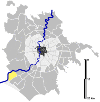 Position of the zona within the city